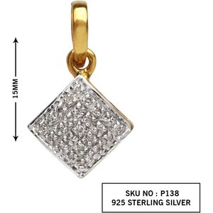 Collier avec pendentif en diamant 0,08 carats, diamant blanc taille ronde, argent sterling, chaîne de 18 pouces, pour femme, à porter au quotidien - Product Image 4
