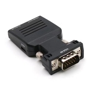 Convertisseur compatible 1080P HD, entrée femelle vers sortie audio VGA mâle, adaptateur Plug and Play