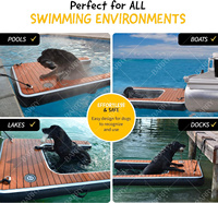 Durable Sûr Et Facile D'accès À L'eau Pour Chiens Piscines Lacs Et Plages Gonflable Flottant Chien Rampe Pour Dock Ponton Bateau