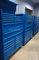 Armoire à outils portable étanche OEM/ODM avec tiroirs bas, roulettes et serrure, finition laquée brillante, revêtement poudré