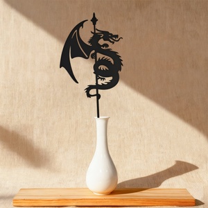 Décorations de Noël rustiques, accessoires décoratifs, piquets décoratifs en métal, sculpture artificielle polie en métal facile à poser, pots L - Product Image 3