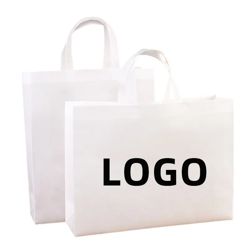 Venda quente Promocional Preto Colorido Personalizar Logotipo Personalizado Eco Trade Show Saco Não Tecido Não Tecido Sacolas De Compras Com Logotipo