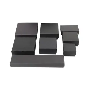 Personalizar preto papelão pulseira embalagem caixas anel jóias tampa e base caixa