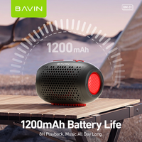 BAVIN - Altavoz Inalámbrico Portátil BM31 con Bajos Activos 5.4, Ideal para Viajes y Campamentos, Venta al por Mayor de Fábrica