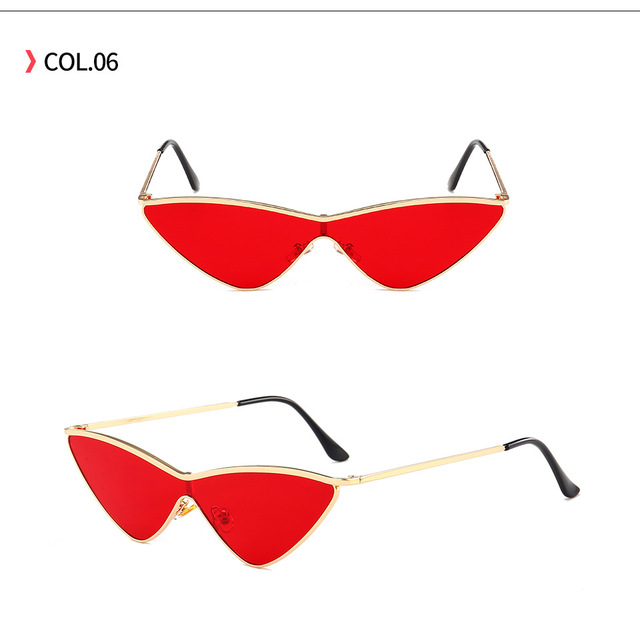 China Wholesale Fancy Cateye Eyeglasses OEM Gift Gradient Triangle Sunglasses