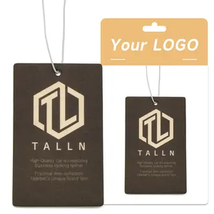Désodorisants de voiture personnalisés de haute qualité design noir logo parfumé désodorisant de voiture suspendu pour parfum d'intérieur - Product Image 5