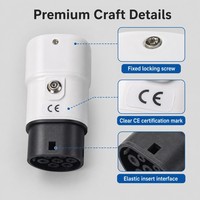 Adaptateur de charge pour véhicules électriques UE vers Royaume-Uni, 16A Type 2 vers prise GB/T, ensemble de 2 pièces pour borne de recharge murale domestique EVSE