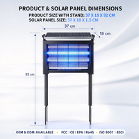 Fournisseur d'usine OEM ODM, lampe anti-insectes solaire à lumière UV, piège à moustiques, lampe tue-insectes, pour extérieur, jardin