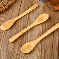 Mini Cuillères à Thé en Bois Écologiques avec Logo Personnalisé, Cuillère à Thé en Bambou en Stock pour Café, Confiture, Sels de Bain – Cuillère de Service