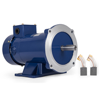 Moteur PMDC à couple élevé 12V 375W 1750RPM, cadre NEMA 56C, moteur électrique DC à balais 0,5HP pour pompe hydraulique et treuil