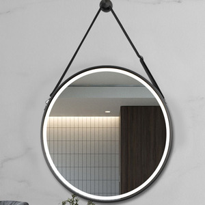 Miroir <span class=keywords><strong>de</strong></span> <span class=keywords><strong>salle</strong></span> <span class=keywords><strong>de</strong></span> <span class=keywords><strong>bain</strong></span> LED décoratif moderne et minimaliste avec sangle <span class=keywords><strong>de</strong></span> <span class=keywords><strong>suspension</strong></span> et commande tactile pour coiffeuse, hôtel, <span class=keywords><strong>salle</strong></span> <span class=keywords><strong>de</strong></span> maquillage, maison - Product Image 2