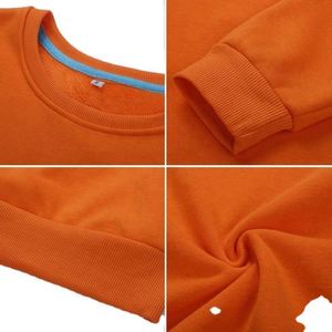 Pulls à col rond pour hommes, automne-hiver, tissu en coton personnalisé avec intérieur en polaire, motif uni, fabrication ODM - Product Image 3