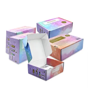 Fabricante CMYK Cor Impressa Caixa de papelão para envio de roupas rosa Caixas de transporte personalizadas com embalagem de logotipo