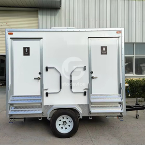 ห้องน้ำเคลื่อนที่กลางแจ้งแบบพกพาสมัยใหม่ โครงสร้างเหล็กสำเร็จรูป ห้องน้ำชั่วคราว ผลิตจากวัสดุแผงแซนวิช - Product Image 1