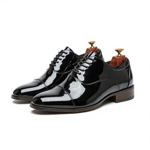 Chaussures habillées de luxe neuves pour hommes, en cuir véritable faites à la main, à lacets, antidérapantes, pour mariage et affaires, prix d'usine - Product Image 4