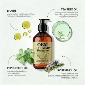 Champú de Romero para el Crecimiento del Cabello, Anticaspa, Cuidado del Cuero Cabelludo, Ingredientes Naturales, OEM/ODM Disponible para Todo Tipo de Cabello - Product Image 2