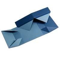 Boîte rigide en carton pliable à double porte avec logo personnalisé, fermeture magnétique, portable, recyclable, gaufrage UV, Noël, cosmétiques, parfums