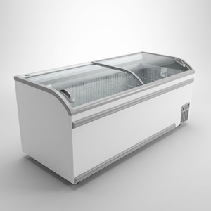 Congélateur commercial horizontal à îlot profond avec porte en verre trempé pour supermarché, congélateur combiné pour aliments surgelés - Product Image 4