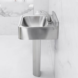 Évier sur pied moderne en acier inoxydable 304, lavabo extérieur autoportant pour jardin, lavabo intégré pour balcon, pour maison et hôtel, 50 cm - Product Image 4
