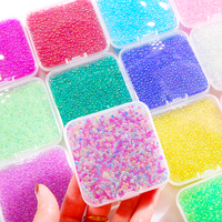 Haute Qualité 100g Nail Décorations Accessoires 1-3MM Perles Rondes Verre Strass Flatback Glitter Blister Ball 3D Type