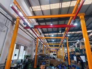 Postazione di lavoro autoportante ponte di sollevamento monotrave con componenti del nucleo del paranco a motore - Product Image 6