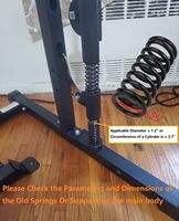 Ressort de compression en spirale sans fin en métal noir de haute qualité, ressort vibrant industriel, robuste pour le contrôle de la charge et le soutien