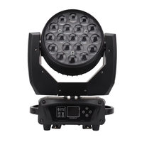 Capteur de son contrôle dj lumière lavage tête mobile lampe de scène 19x15 lyre 19x15w led zoom pour fête mariage