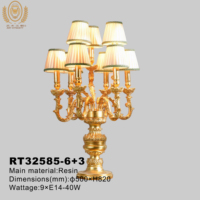 Lampe de chevet de luxe européenne Artdynasty, lampe de table en mosaïque de verre, laiton turc, LED bronze, AC 90 80 E27, style traditionnel pour hôtel