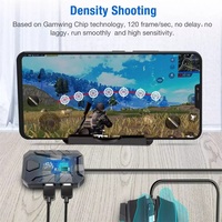 Keyboard dan Mouse Gaming 4 in 1 Satu Tangan dengan Lampu Latar Nirkabel BT Game Converter untuk Android IOS FPS Ponsel
