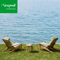Ensemble de meubles de patio extérieurs imperméables modernes Chaises longues Adirondack pour jardin et cour pour villas