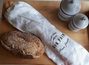 Personnalisable Zéro Déchet Baguette Pain Sac Biologique Écologique Lin Coton Cordon Shopping Sac Réutilisable avec Logo Personnalisé - Product Image 6