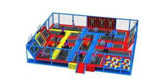 Vente directe d'usine <span class=keywords><strong>KALUEN</strong></span> AJSX1-5, parc de trampolines intérieur personnalisé en PVC de qualité commerciale pour garçons et filles de plus de 10 ans - Product Image 2
