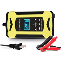 Chargeur de Batterie au Plomb Multifonctionnel 12V 6A avec Écran LCD, Universel pour Voitures et Motos
