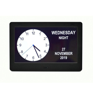 Horloge de bureau numérique avec affichage vidéo AVI MP3 de 7 pouces, fonction d'assombrissement automatique nocturne, ODM/OEM direct usine - Product Image 3