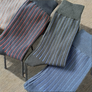 Calcetines de Vestir Personalizados para Hombre, Ecológicos, de Primavera, de Alta Calidad, con Patrón Geométrico, de Algodón Mercerizado - Product Image 2