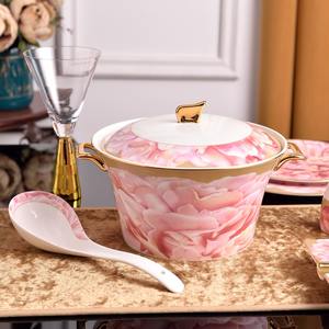 Ensembles d'assiettes à dîner en porcelaine osseuse ensembles de vaisselle en céramique occidentale ensembles de vaisselle avec vaisselle d'emballage pour 58 pièces - Product Image 3