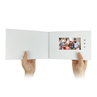 Brochure vidéo personnalisée A5 vierge avec écran LCD HD 5 pouces, carte postale vidéo, cadeau d'affaires en papier 4 couleurs