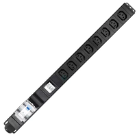 OEM 30A 8Way PDU C13 prise et compteur LCD et disjoncteur 32A l6-30P prise de compteur Rack PDU pour serveur de données