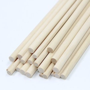 Varilla Redonda de <span class=keywords><strong>Madera</strong></span> Sin Acabado, Varilla de <span class=keywords><strong>Madera</strong></span> Natural para Manualidades, 8*120 mm - Product Image 3