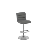 Tabouret de bar blanc pour la maison, gain de place, utilisation polyvalente, pivotant à 360°, en cuir PU, dossier ergonomique, hauteur réglable