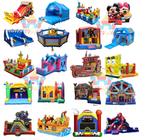 WINWAYTOYS Nouveauté : Château gonflable extérieur sur le thème de la Lune, couleur macaron, pour enfants, 3x3m/4x4m