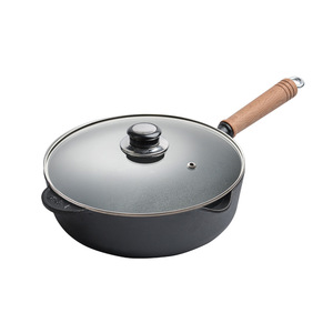 Wok en fonte extra épais <span class=keywords><strong>à</strong></span> parois profondes, non revêtu, en fer brut pur, ustensile de cuisine sain de style traditionnel, capacité de 3,1 <span class=keywords><strong>à</strong></span> 4 <span class=keywords><strong>L</strong></span> - Product Image 5
