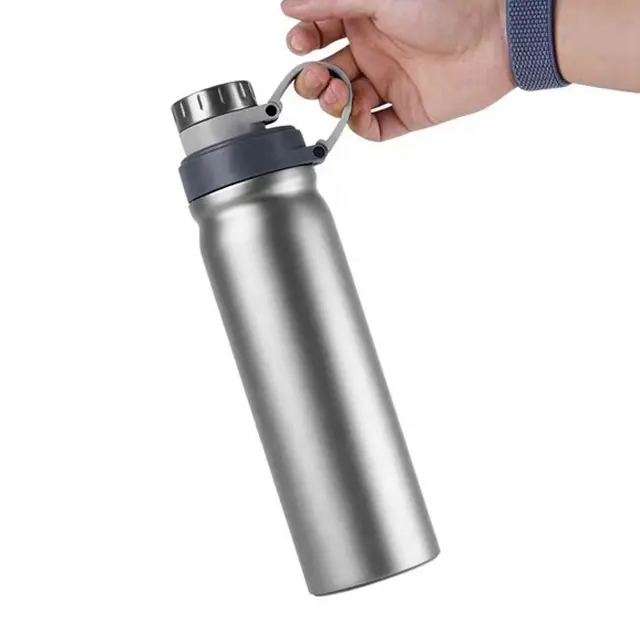 Lightweight Titanium Ultralight 1000ml Water Bottle Vacuum Insulated Water Bottle- For Outdoor Camping, Backpacking & Sports