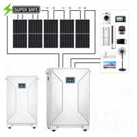 Kit solaire complet SUPSRSAFE avec onduleur 6-12KW et contrôleur MPPT, batterie lithium-ion 10-60 KWh pour la maison