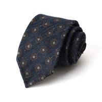 Dreifach plissierte Krawatte mit gekräuselter Kante 3-fach Western Design Silk Blend Formale Krawatte