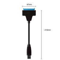 Adaptor Hard Drive Eksternal Usb 3.0 ke Sata Adaptor Usb ke Sata 3 Kabel Data Hard Drive Konverter untuk Hdd Ssd 22 Pin 2.5 Inch