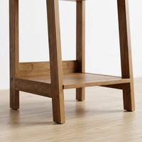 Estantería de Bambú Natural de 5 Niveles, Estante de Almacenamiento Cónico, Librería Esquinera Estrecha para Decoración del Hogar u Oficina