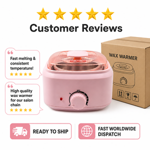 <strong>Pink</strong> Wax Heater 500cc Electric Wax <strong>Warmer</strong> Machine Thermostat Plug-In Depilatory Heater for <strong>Body</strong> and Face - Product Image 6