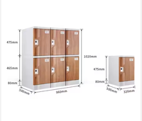 Casier multi-portes en plastique coloré, durable et facile à gérer avec étiquettes numérotées pour les écoles et les installations de fitness