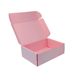 Luxus verpackung Cajas Kosmetik Wellpappe Mailer Boxen Benutzer definiertes Logo Gedruckt Langlebiges Geschenk paket Pink Mailer Versand boxen